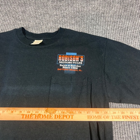 Anvil Shirt Men's M Robison Motorcycle Sales Service Daytona Beach FL Black - Picture 5 of 6